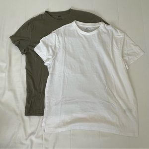 White and Green T-Shirts from H&M